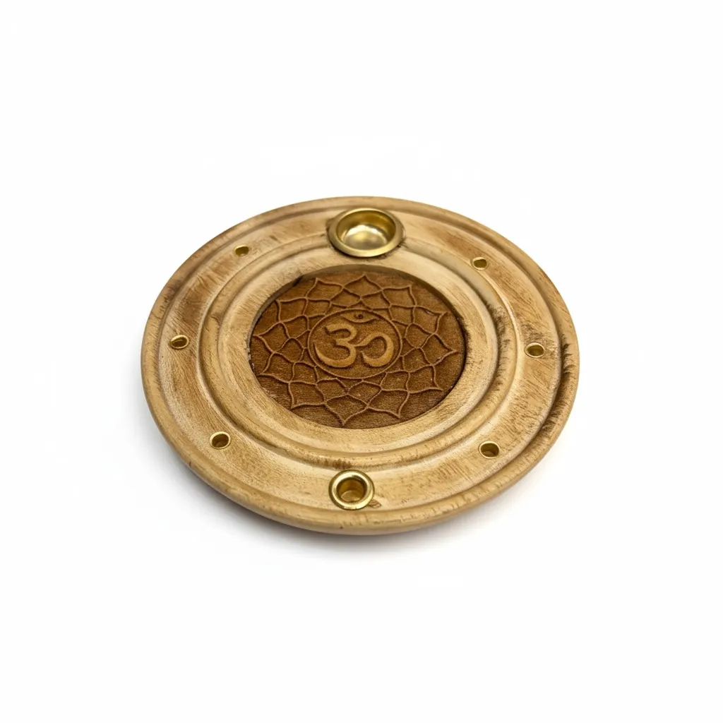 ॐ Round Incense Holder